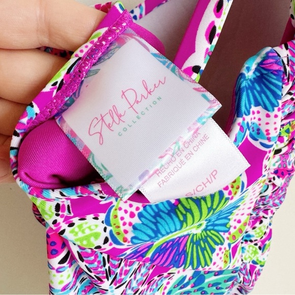 STELLA PARKER Flower Power One Piece Swimsuit Size Small - Picture 3 of 4